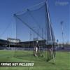 Cimarron Sports Baseball Softball Backyard Batting Cage Hitting Net (70'L x 14'W x 12'H) | Heavy-Duty Vinyl Backstop Net Saver with Pitcher Training Target (4'W x 6'L) view 2