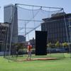 Cimarron Sports Baseball Softball Backyard Batting Cage Hitting Net (70'L x 14'W x 12'H) | Heavy-Duty Vinyl Backstop Net Saver with Pitcher Training Target (4'W x 6'L) view 3