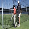 Cimarron Sports Baseball Softball Backyard Batting Cage Hitting Net (70'L x 14'W x 12'H) | Heavy-Duty Vinyl Backstop Net Saver with Pitcher Training Target (4'W x 6'L) view 4