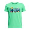 Under Armour Boys' Sports Legend Short Sleeve T Shirt, (299) Vapor Green / / White, Large view 1