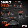10 Pcs Smokey Camp Backpacking Cooking Set with Stove & Adapter - 2 Pots Large Medium 1 Kettle 1 Large Pan 1 Stove 2 Adpater, Compact Non-Stick Camping Cookware Mess Kit, All in One (with Kettle) view 3