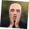 Baluue Bald Cap for Men Silicone Bald Headgear for Adults Halloween Cosplay Accessory view 4