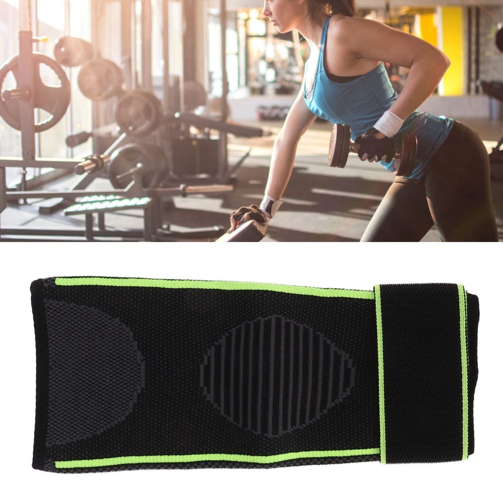 ChengyuWei Breathable Nylon Knee Brace with Compression and Strap for Injury Prevention in and Cycling (S)