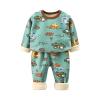 Kids Toddler Baby Girls Boys Autumn Winter Print Cotton Long Sleeve Pants Toddler Boys Clothes 4t-5t (Green, 1-2 Years) view 1