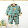 Kids Toddler Baby Girls Boys Autumn Winter Print Cotton Long Sleeve Pants Toddler Boys Clothes 4t-5t (Green, 1-2 Years) view 2