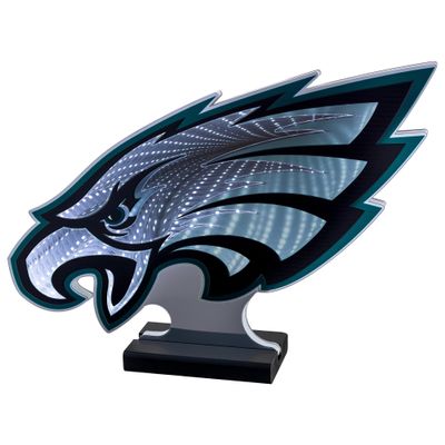 Sporticulture NFL Team Philadelphia Eagles LED Infinity Logo Light - 3D Light Effect, Acrylic Display with UL Plug and Stand