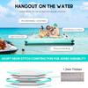 FBSPORT 8ft Inflatable Floating Dock, Inflatable Air Dock Platform Floating Island Raft with Non-Slip Surface, Inflatable Water Floating Dock Mat for Lake Pool Beach Ocean, 8x6x0.5 ft, Green view 2
