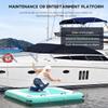 FBSPORT 8ft Inflatable Floating Dock, Inflatable Air Dock Platform Floating Island Raft with Non-Slip Surface, Inflatable Water Floating Dock Mat for Lake Pool Beach Ocean, 8x6x0.5 ft, Green view 3