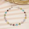 Wovanoo Crystal Choker Necklace Sparkly Rhinestone Chokers Gold Colorful Necklaces for Women Colorful Silver view 3