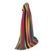 NOUZU Rainbow Colored Striped Print Hooded Cape,Robe-Hooded Cap Cloak,Unisex Hooded Cloak For Halloween Cosplay Costumes view 2