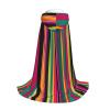NOUZU Rainbow Colored Striped Print Hooded Cape,Robe-Hooded Cap Cloak,Unisex Hooded Cloak For Halloween Cosplay Costumes view 3