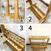 SHENJIA Martial Arts Sword Holder, Large Floor Standing Display Sword Stand for Katana Swords, Wooden Flute Rack, Fishing Rod, Vertical Swords Racks view 4