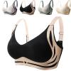 Currentlye Brassier,Currentlye Brassier Pro,Women's Seamless Bra,Lifting Anti-Sagging Wireless Push-up Bra (Black,Large) view 1
