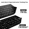 CIGOCIVI Instructional Travel Yoga Mat with 75 Asanas Poses & Exercises - Christmas Gifts for Wife and Girls, Exercise Mat for Home Workout, Includes Carrying Bag, 68"x24"x0.25" (Black) view 3
