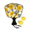 Black and White Flower Pickleball Kit with 2 Paddles view 2