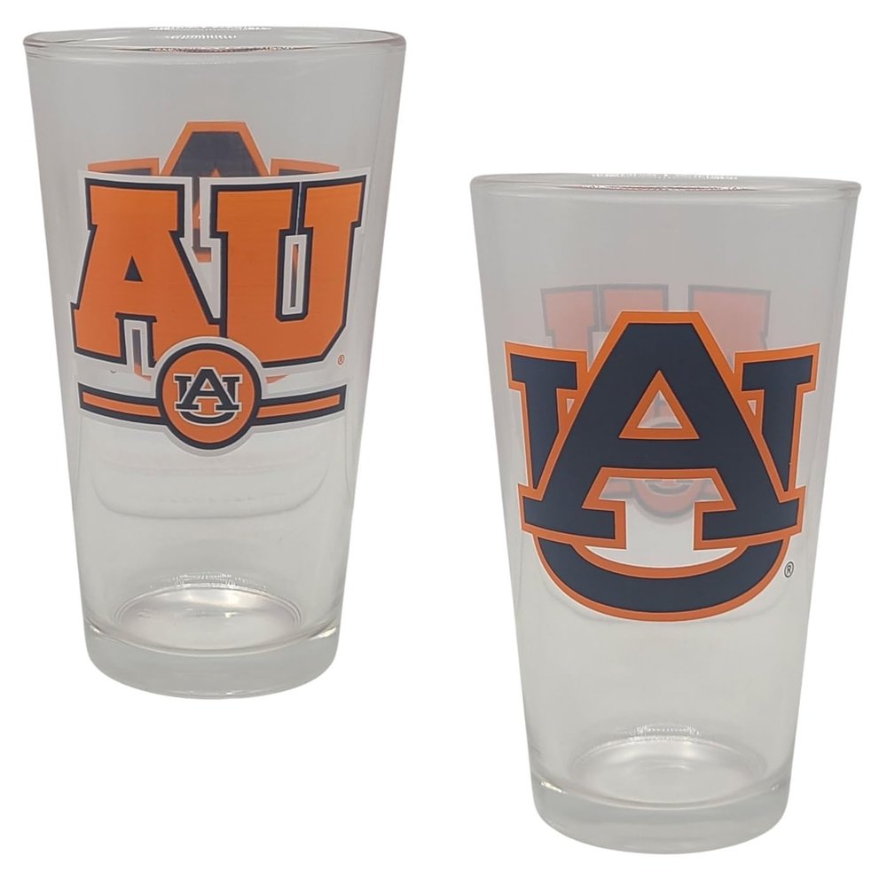 Boelter Brands Licensed NCAA Letterman 16oz Pint Glass (Auburn Tigers)