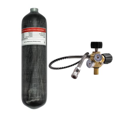 TUXING 4500Psi High Pressure Composite Cylinder, 3L Carbon Fiber Scuba Tank, CE Approved, Paintball Air Tank (3L Carbon Fiber Tank with Valve B)
