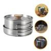 Sosoport 1set Camping Pot Folding Handle Portable Outdoor Cooking Pan for Hiking Bbq and Backpacking Easy to Clean Heat Efficient Cookware for Camping Meals view 4