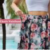 Abaadlw Maxi Skirts for Women with Pockets Long Midi Length Casual Skirt for Beach Party Holiday Pink view 3
