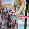 Abaadlw Maxi Skirts for Women with Pockets Long Midi Length Casual Skirt for Beach Party Holiday Pink view 4