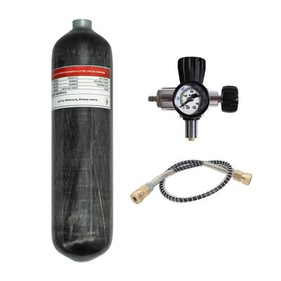 TUXING 4500Psi High Pressure Composite Cylinder, 3L Carbon Fiber Scuba Tank, CE Approved, Paintball Air Tank (3L Carbon Fiber Tank with vakve D)