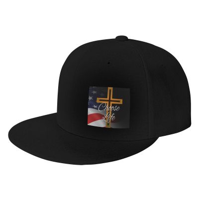 Choose Life - Conservative Christian Anti-Abortion Pro Life Hats Adjustable Fashion Flat Bill Baseball Cap Trucker Caps for Outdoor Adult Black