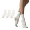 Larrok Yoga Pilates Socks 3 Pair for Woman with Non Slip Grippers,Barre Ballet Workout Athletic Crew Socks (White, US Footwear Size System, Adult, Women, Alpha, Medium, One Size) view 1