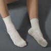 Larrok Yoga Pilates Socks 3 Pair for Woman with Non Slip Grippers,Barre Ballet Workout Athletic Crew Socks (White, US Footwear Size System, Adult, Women, Alpha, Medium, One Size) view 3