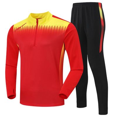 VORHOUS Men's 2 Piece Tracksuit Set, Jogging Suit, Athletic Warm Up Sweatsuit (Red, S)
