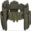 CrogaGear Tactical Battle Belt with Quick Release & Accessory Pouches - 7 in 1 Duty Belt for Men (Green) view 2
