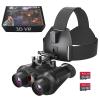 Miasazyr 3D VR Night Vision Goggles Head Mounted - 4K HD IR Binoculars - 6X Digital Zoom & 4 Color Modes, Rechargeable Binoculars with Camera Built in, 32GB Card to Save Photos and Videos view 1