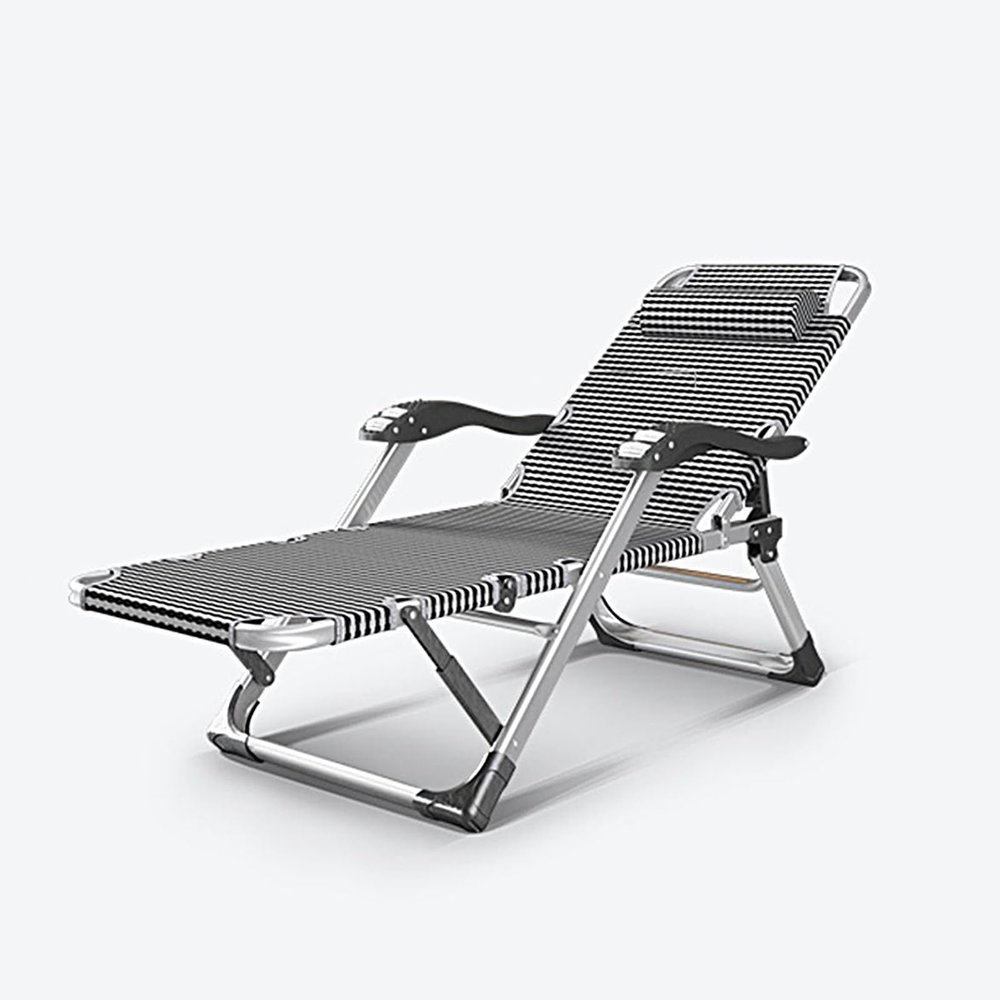 YHHLWXMDZ Camping cots for Adults, 5+10-Gear Outdoor Folding Chaise Lounge Chair, Portable Beach Lounge Chair for Outdoor Sunbathing Patio Pool Lawn Deck(178 * 52 * 25 cm/70.1 * 20.5 * 9.8 in)
