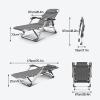YHHLWXMDZ Camping cots for Adults, 5+10-Gear Outdoor Folding Chaise Lounge Chair, Portable Beach Lounge Chair for Outdoor Sunbathing Patio Pool Lawn Deck(178 * 52 * 25 cm/70.1 * 20.5 * 9.8 in) view 2