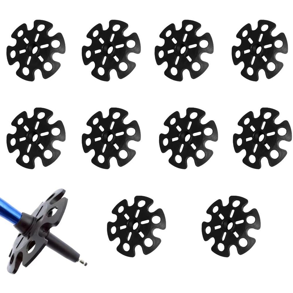 10 pcs Removable Mud Ski Basket Trekking Pole Snowflake Basket,Removable Mud Ski Basket Replacement Accessory for Hiking Poles