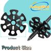 10 pcs Removable Mud Ski Basket Trekking Pole Snowflake Basket,Removable Mud Ski Basket Replacement Accessory for Hiking Poles view 3
