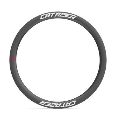 32mm Wide Carbon Rim, CATAZER 45mm Depth 700C Asymmetric Bike Wheel Rim Customized Rims Finish Matte Glossy for CX Gravel Road Bicycle