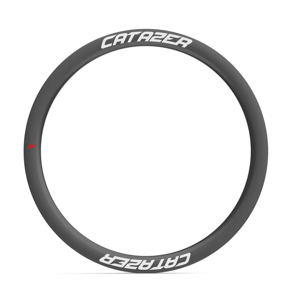 32mm Wide Carbon Rim, CATAZER 45mm Depth 700C Asymmetric Bike Wheel Rim Customized Rims Finish Matte Glossy for CX Gravel Road Bicycle