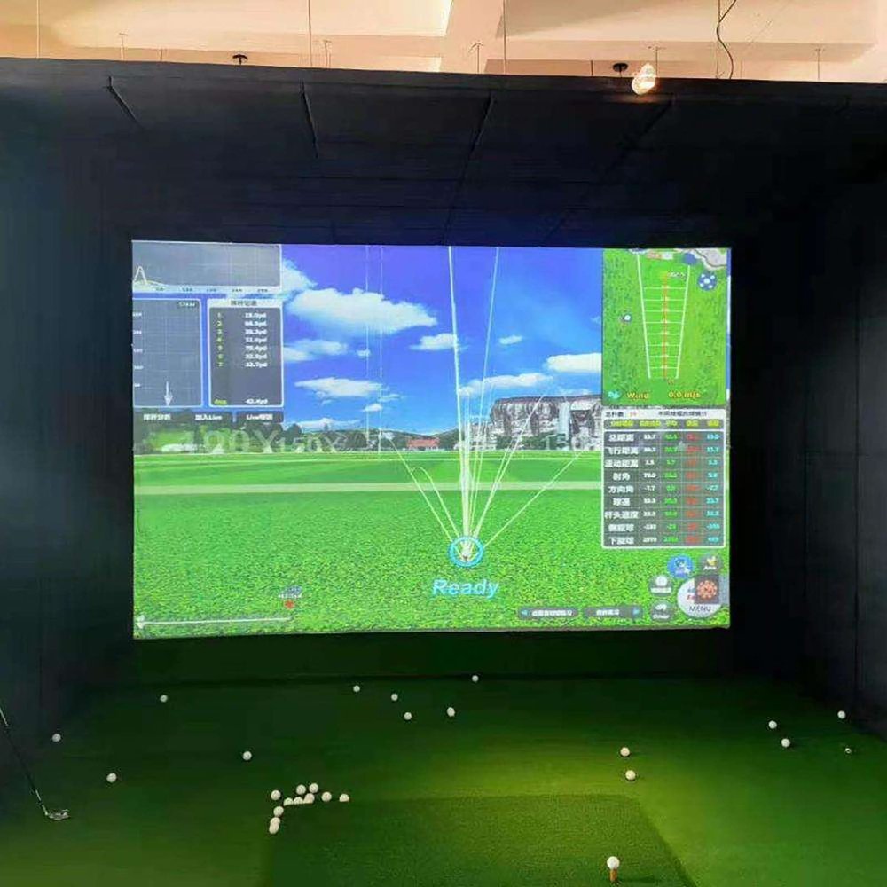 TREEYX Thicken Golf Simulator Impact Screen, with Grommet Holes, Impact Resistant, Thickened, Cushioned, Muffling, Display Projector