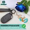 ANHBKAR Alphabet Initial Letter Keychain Cute Resin with 2 PU Tassels, Letter Keychain for Backpack Charms, Initial Keychains for Women, Girls (S, GREEN) view 4