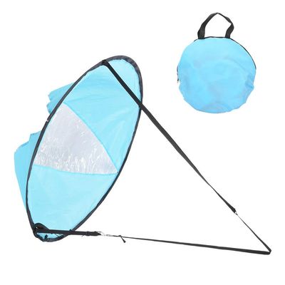 Kayak Sail, Downwind Wind Sail Kit, 42 inches Foldable Downwind Wind Sail Kayak Wind Paddle Canoeing Accessory for Water Sports Kayak Sail Marine, Easy Setup (Lake Blue)
