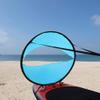 Kayak Sail, Downwind Wind Sail Kit, 42 inches Foldable Downwind Wind Sail Kayak Wind Paddle Canoeing Accessory for Water Sports Kayak Sail Marine, Easy Setup (Lake Blue) view 2
