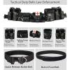 CrogaGear Tactical Battle Belt with Quick Release & Accessory Pouches - 7 in 1 Duty Belt for Men (Black) view 3