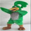 Green Roadrunner Mascot Cosume Adult Size for Men & Women with Built-in Fan Inside the Head and Ice Pack Vest view 1