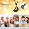 AIWENXI Moon Cat Cremation Jewelry for Ashes Star Ashes Necklaces for Men Women Stainless Steel Memorial Ashes Holder Pendant Keepsakes Gifts Jewelry view 2