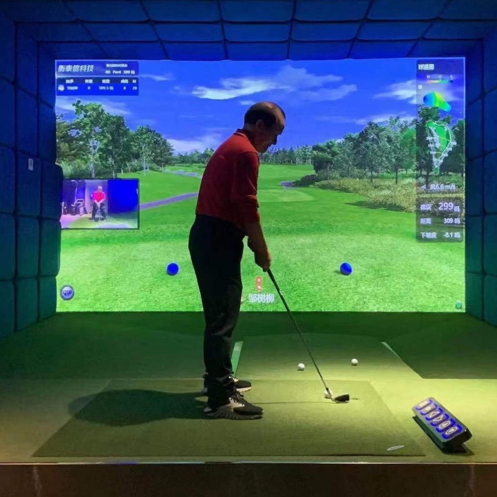 TREEYX Golf Training Projection Screen,HD Golf Simulator Impact Screen,Golf Projection Screen Training Aid,for Golf Training (300 * 200cm)