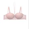 Women's Shoulder Strap Hanging Neck Bra with Steel Ring Support, Gathering Cup Bra (US, Cup Band, 36, B, Bean Paste Powder) view 1