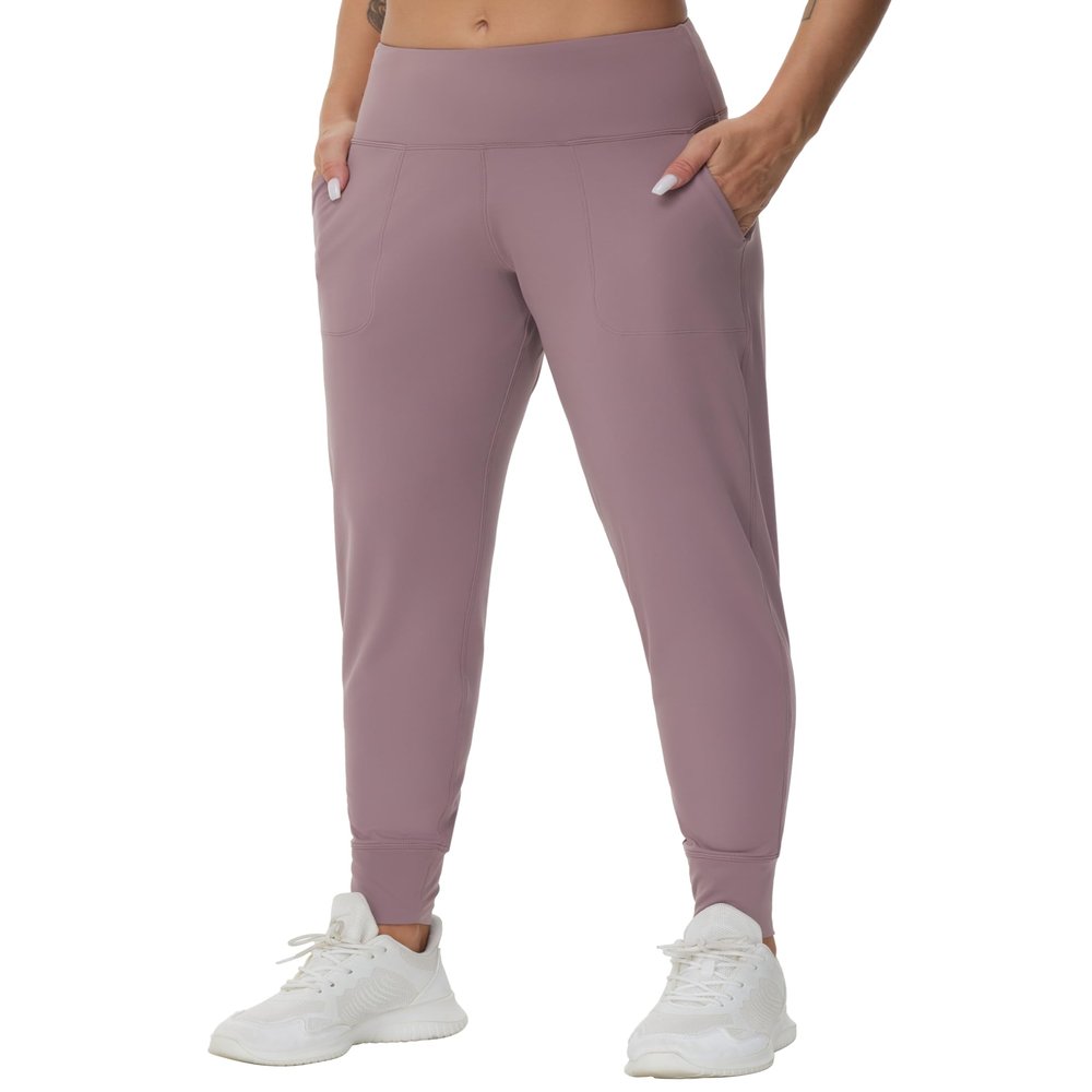 Dragon Fit Joggers for Women with Pockets,High Waist Workout Yoga Tapered Sweatpants Women's Lounge Pants Brown Purple