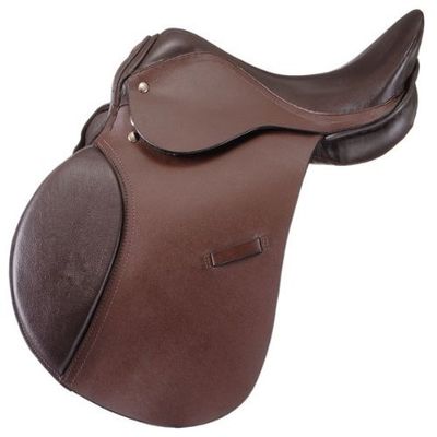 AD Saddlery All Purpose Premium Leather Pony and Adult Jumping English Riding Horse Saddle Tack Saddles for Horseback Riding Size 10" to 18'' inches Seat Available J13 (11.5)