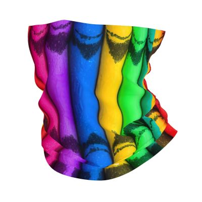 WHJYMX Multifunctional Sports Headscarf for Men and Women - Soft, Breathable, and Versatile colored crayons Printing