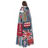 nanger England Symbols Unisex Adult Hooded Cloak, Halloween Cosplay Costume Witch Hood Robe Vampire Party Costume view 4